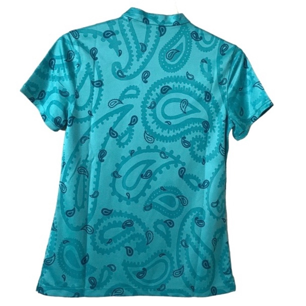 Nike Dri-Fit Victory Print Split Neck Golf Top Size Small - Picture 2 of 16